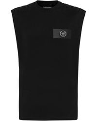 Philipp Plein - Logo Patch Sleeveless T-Shirt - Lyst
