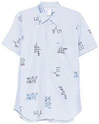 Comme des Garçons - Gingham-Panel Shirt - Lyst