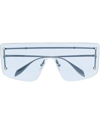 Alexander McQueen - Shield-frame Spiked-stud Sunglasses - Lyst