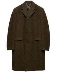 Prada - Abrigo De Lana Con Botones - Lyst