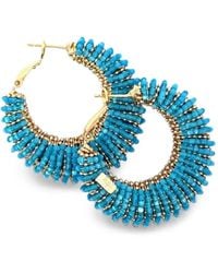 Gas Bijoux - Izzia Beaded Hoop Earrings - Lyst