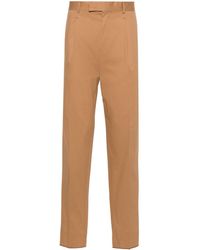Zegna - Mid-rise Pleated Chino Trousers - Lyst