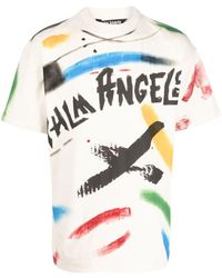 Palm Angels - T-shirt Met Print - Lyst