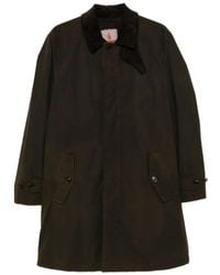Baracuta - Corduroy-Collar Single-Breasted Coat - Lyst