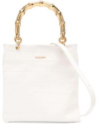Jil Sander - Bamboo-style Handles Leather Tote Bag - Lyst