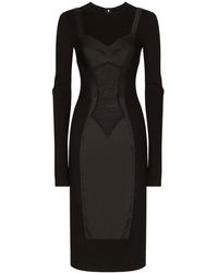 Dolce & Gabbana - Midi-Kleid aus Pailletten - Lyst