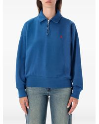 Polo Ralph Lauren - Pony-Embroidered Quarter-Zip Sweatshirt - Lyst