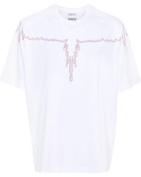 Marcelo Burlon - Katoenen T-shirt Met Vleugelprint - Lyst
