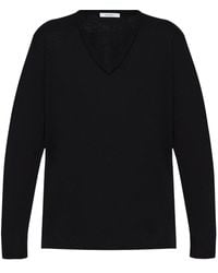 Max Mara - Gebreide Wollen Top Met V-Hals - Lyst