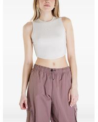 Nike - Ribbed Cropped Tank Top - Lyst