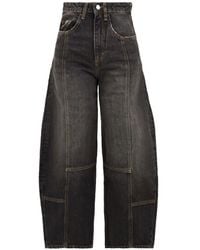 ICON DENIM - Panelled Barrel-Leg Jeans - Lyst