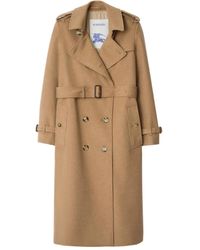 Burberry - Long Cashmere Kensington Trench Coat - Lyst