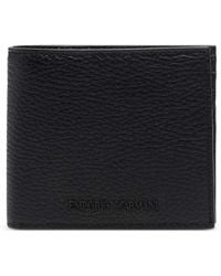 Emporio Armani - Logo-Embossed Grained Leather Wallet - Lyst
