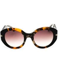Marc Jacobs - Tortoiseshell-Effect Round-Frame Sunglasses - Lyst