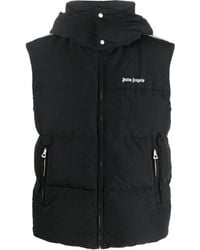 Palm Angels - Logo-embroidered Puffer Gilet - Lyst
