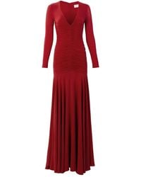 Silvia Tcherassi - Lina Long-Sleeve V-Neck Maxi Dress - Lyst