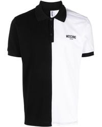 Moschino - Logo-print Cotton Polo Shirt - Lyst