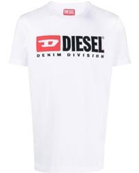 DIESEL - T-just-divstroyed Katoenen T-shirt - Lyst