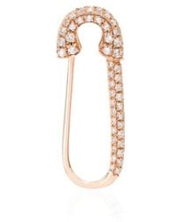 Anita Ko - 18k Mini Diamond Safety Pin Earring - Lyst