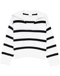 Allude - Gestreifter Pullover - Lyst