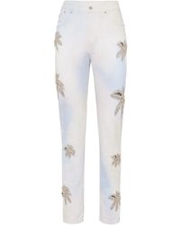 Philipp Plein - Jeans Verfraaid Met Stras - Lyst