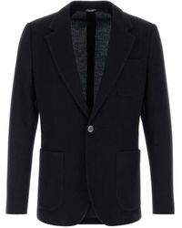 Dolce & Gabbana - Dark Wool Blend Blazer - Lyst