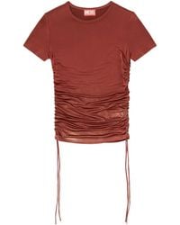 DIESEL - T-Rey Drawstring-Gathered T-Shirt - Lyst