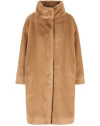 Herno - High-Neck Faux-Fur Coat - Lyst