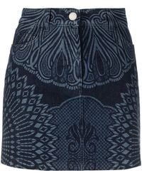 Alberta Ferretti - Patterned-Jacquard Skirt - Lyst