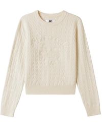 Chocoolate - Cable-Knit Embroidered-Crest Sweater - Lyst