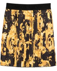 Versace Jeans Couture - Pleated Pattern Short Skirt - Lyst