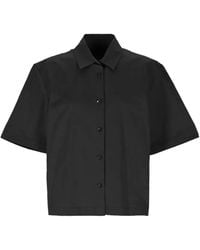 Thelatest - Short-Sleeve Button-Up Shirt - Lyst