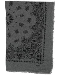 Kujten - Paisley-Print Frayed Scarf - Lyst