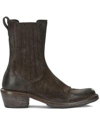 Moma - Dallas 50Mm Distressed-Effect Panelled Ankle Boots - Lyst