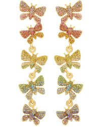 Oscar de la Renta - Pendientes Butterfly con cristales - Lyst