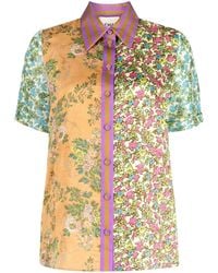 ALÉMAIS - Mirabella Floral-print Spliced Shirt - Lyst