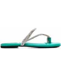 N°21 - Crystal Embellished Strap Sandals - Lyst