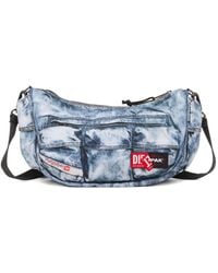 DIESEL - X Eastpak Borsa A Spalla Trompe-L'Oeil Denim - Lyst