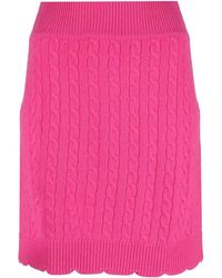 Patou - Cable-Knit High-Waisted Skirt - Lyst