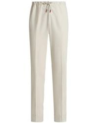 Kiton - Drawstring Elasticated-Waist Tailored Trousers - Lyst