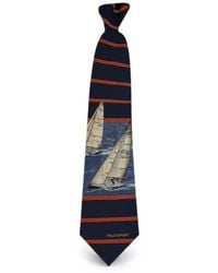 Polo Ralph Lauren - Sailing-Print Striped Silk Tie - Lyst