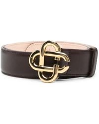 CASABLANCA - Logo-Buckle Leather Belt - Lyst
