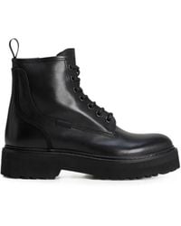 Woolrich - Lace-Up Leather Ankle Boots - Lyst