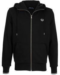 Fred Perry - Embroidered Logo Hoodie - Lyst