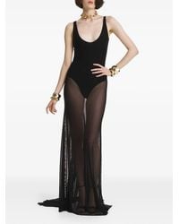 2310 STUDIO - Robe Sans Manches À Empiècement En Résille - Lyst