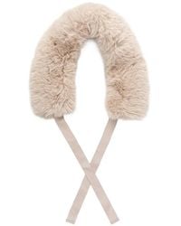 Pedro Del Hierro Madrid - Faux-Fur Grosgrain-Ribbon Scarf - Lyst