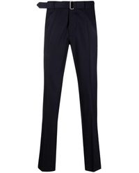 Officine Generale - Belted Tapered-leg Trousers - Lyst