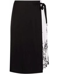 Ferragamo - Pleated Silk Skirt - Lyst