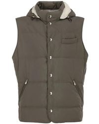 Brunello Cucinelli - Padded Hooded Gilet - Lyst