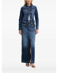 Guess - Chaqueta vaquera con cierre de botón - Lyst